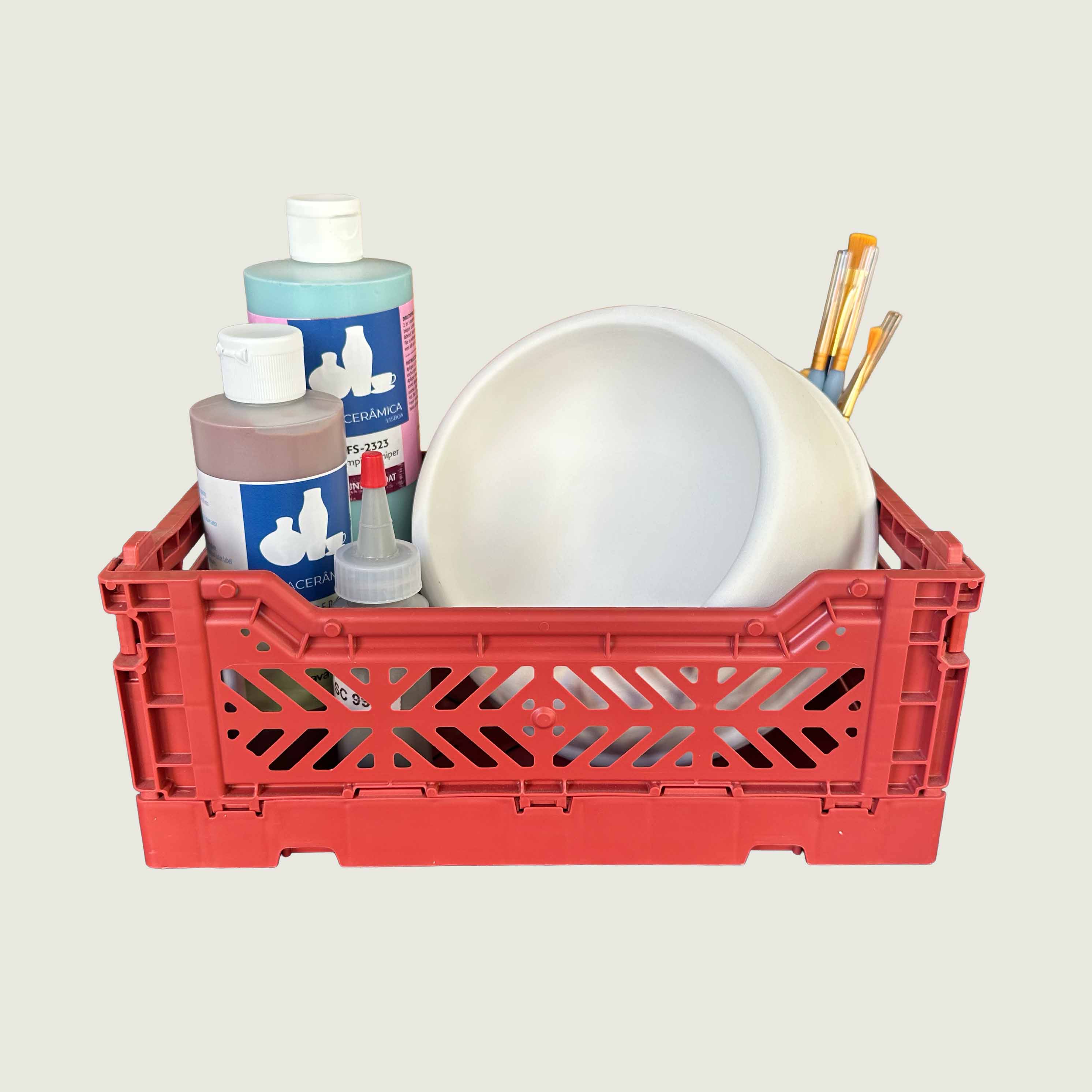 Recordação em cerâmica com impressão de pata de animal