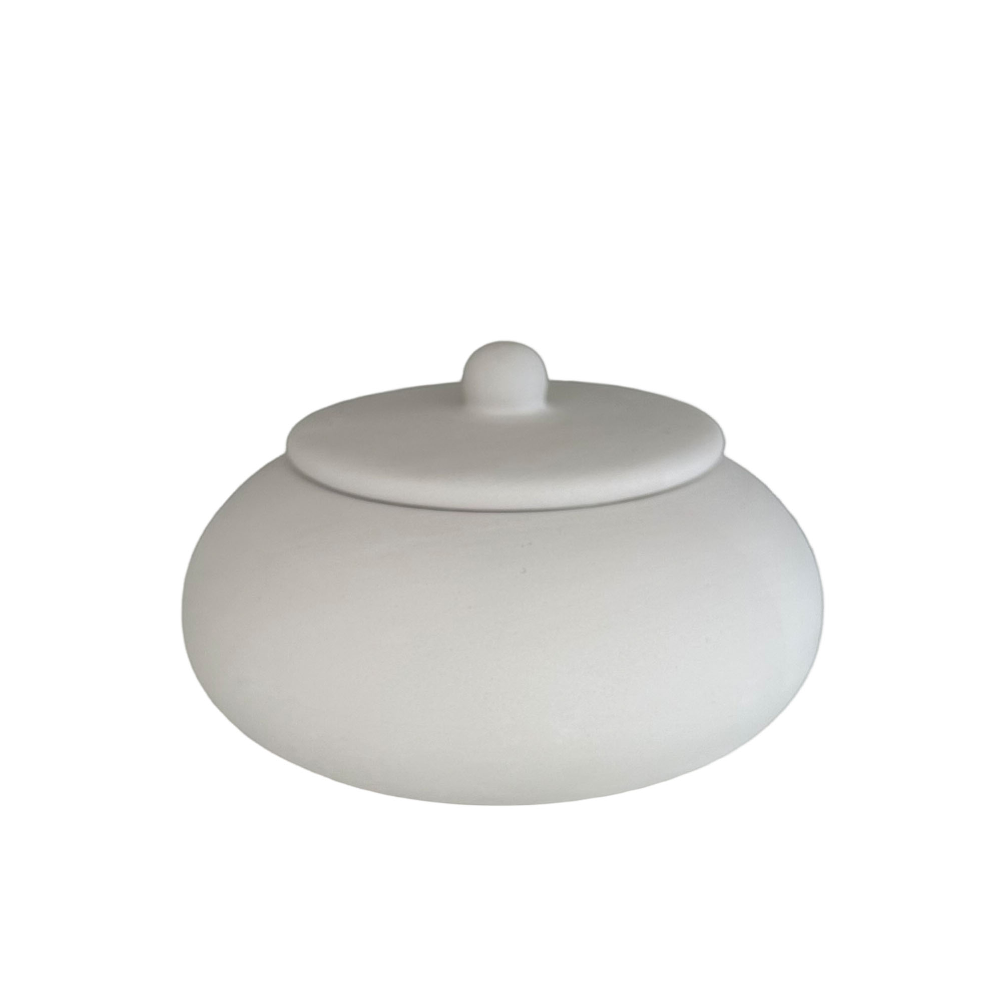 Ceramic jar with lid ready to paint