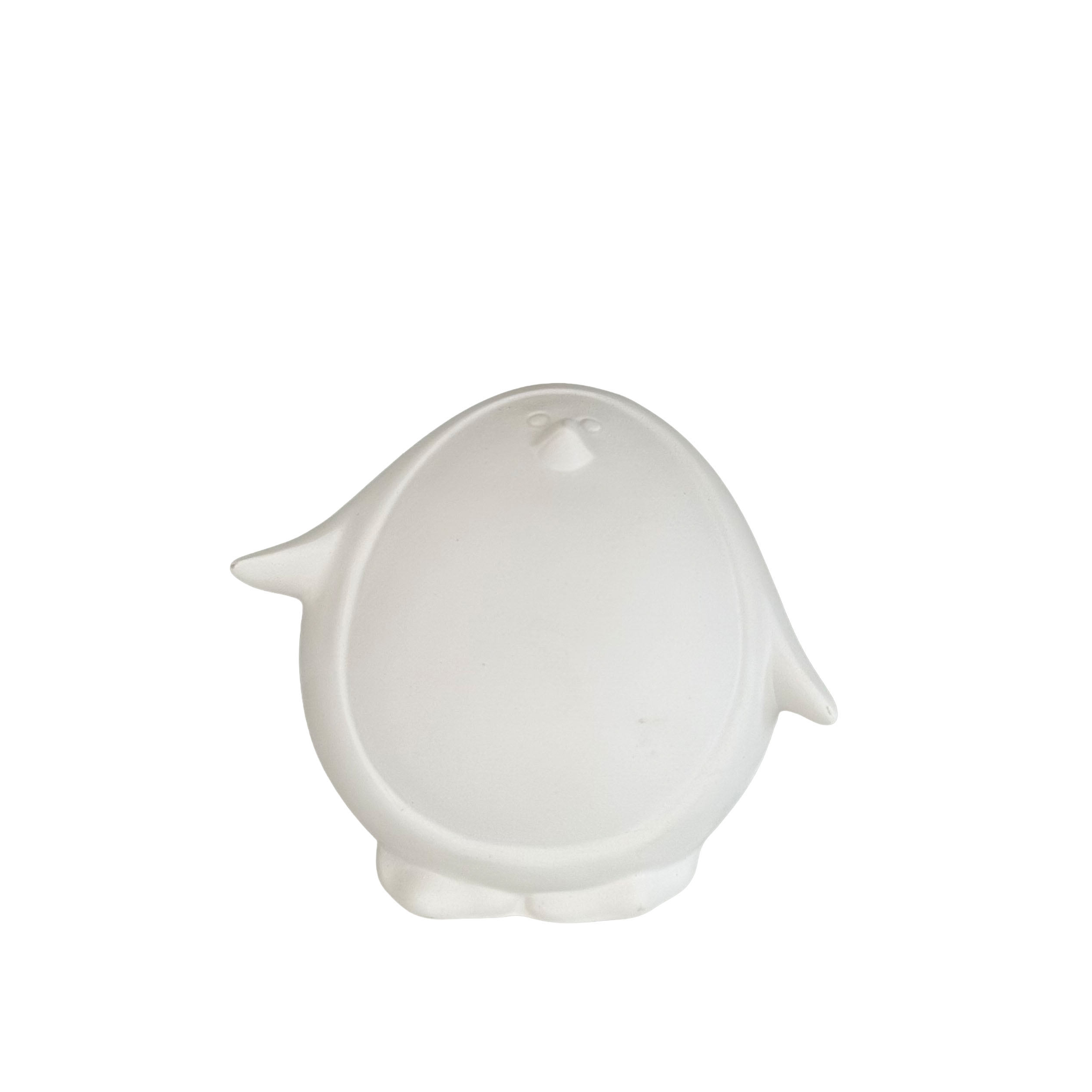 Ceramic penguin piggy bank ready to paint for kids