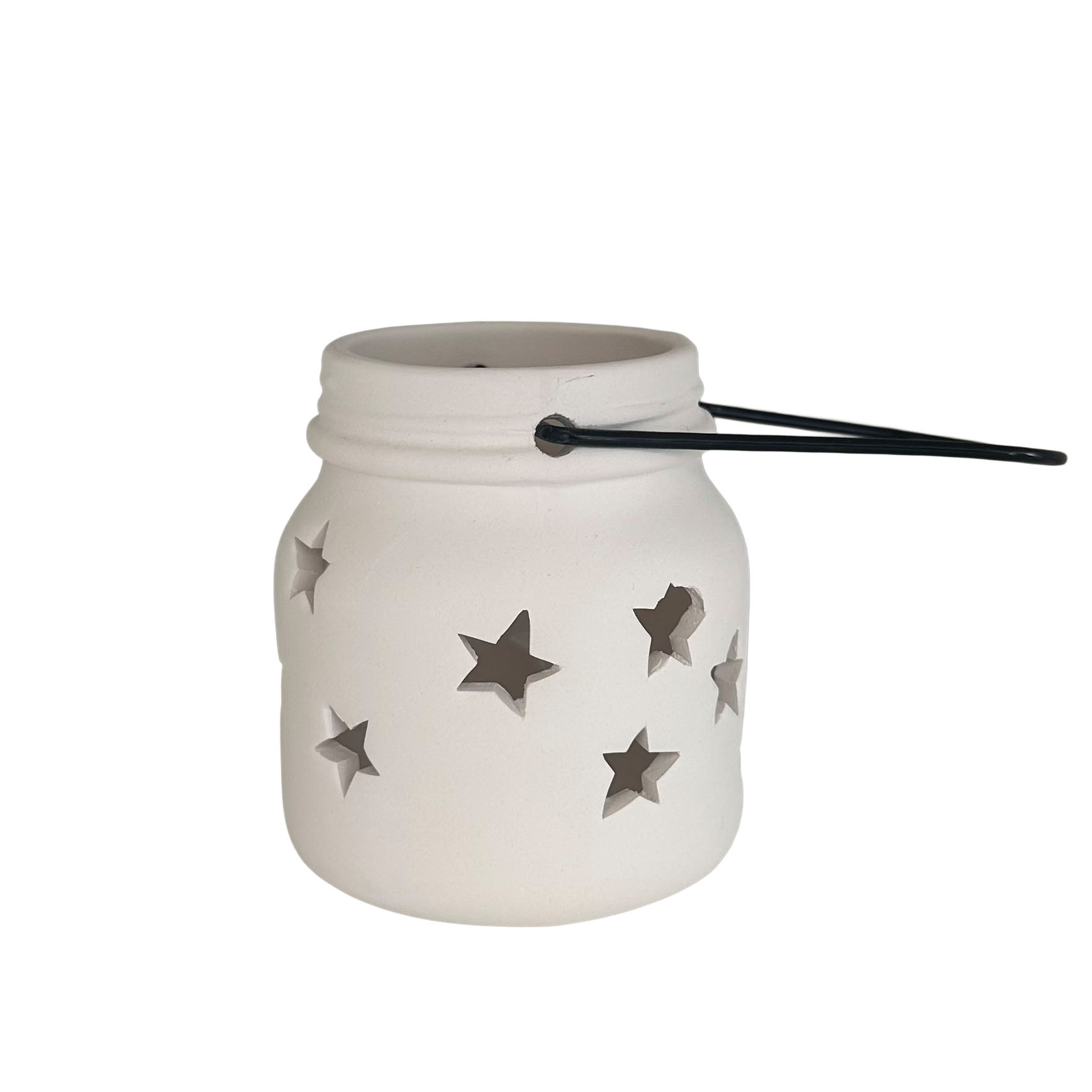 Ceramic star lantern ready to paint for kids