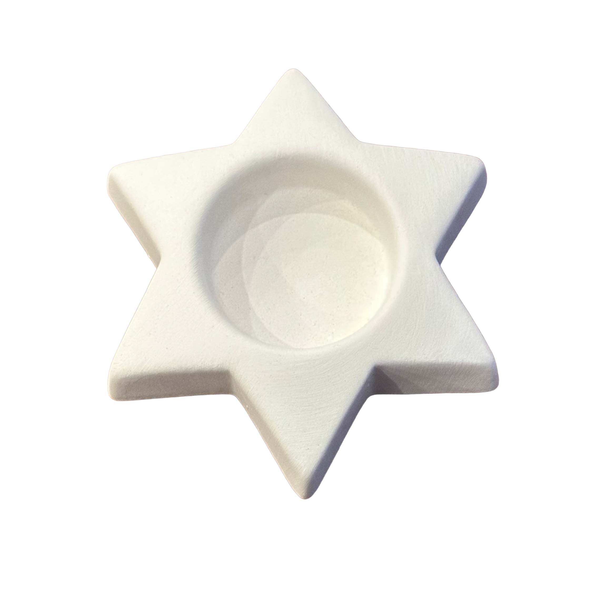 Vela estrela em cerâmica pronta a pintar