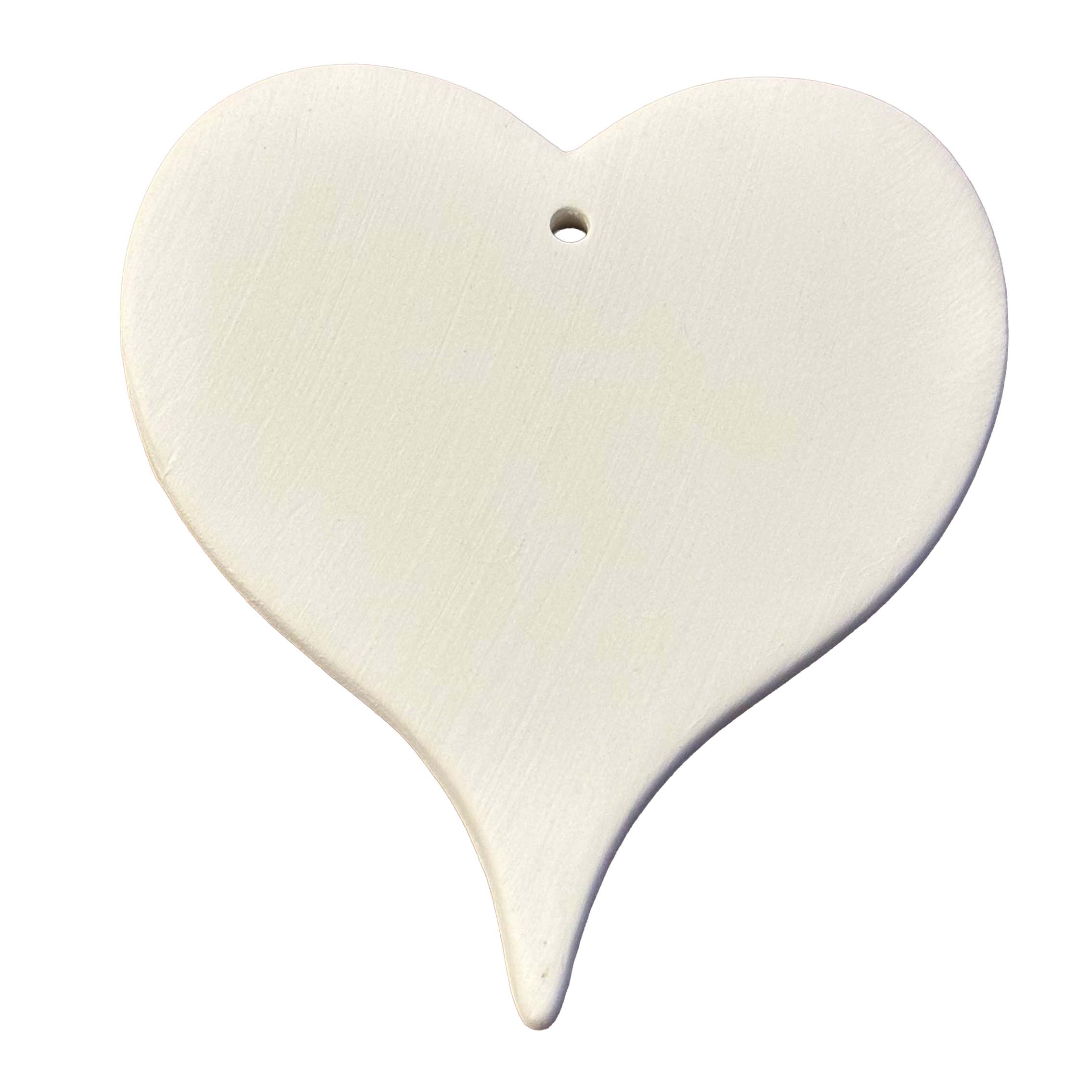 Coração em cerâmica pronto a pintar