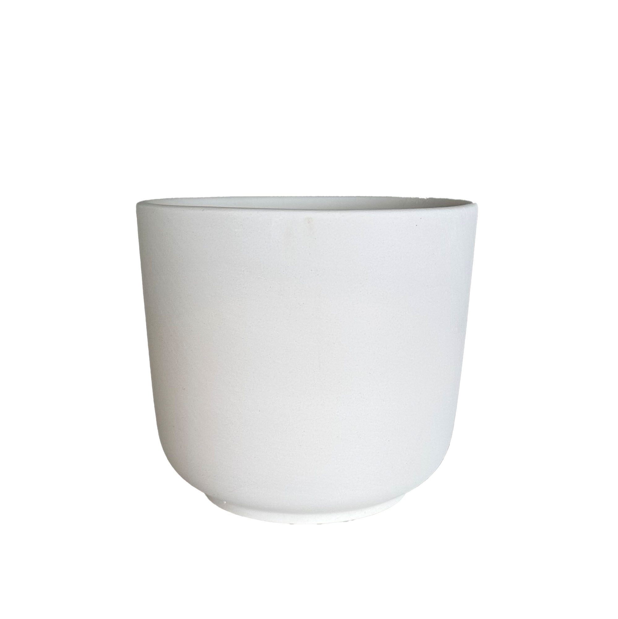 Low round ceramic vase ready to paint